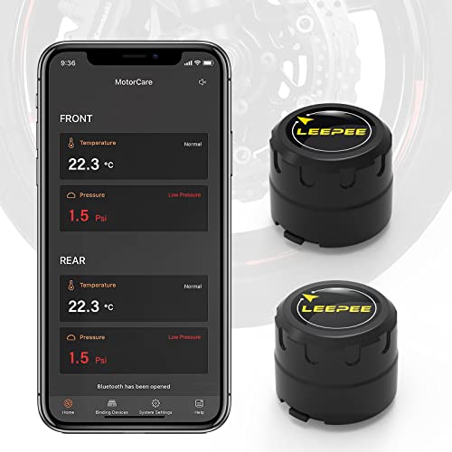 Motorcycle Tire Pressure Monitoring System with 2 External Sensors H22812