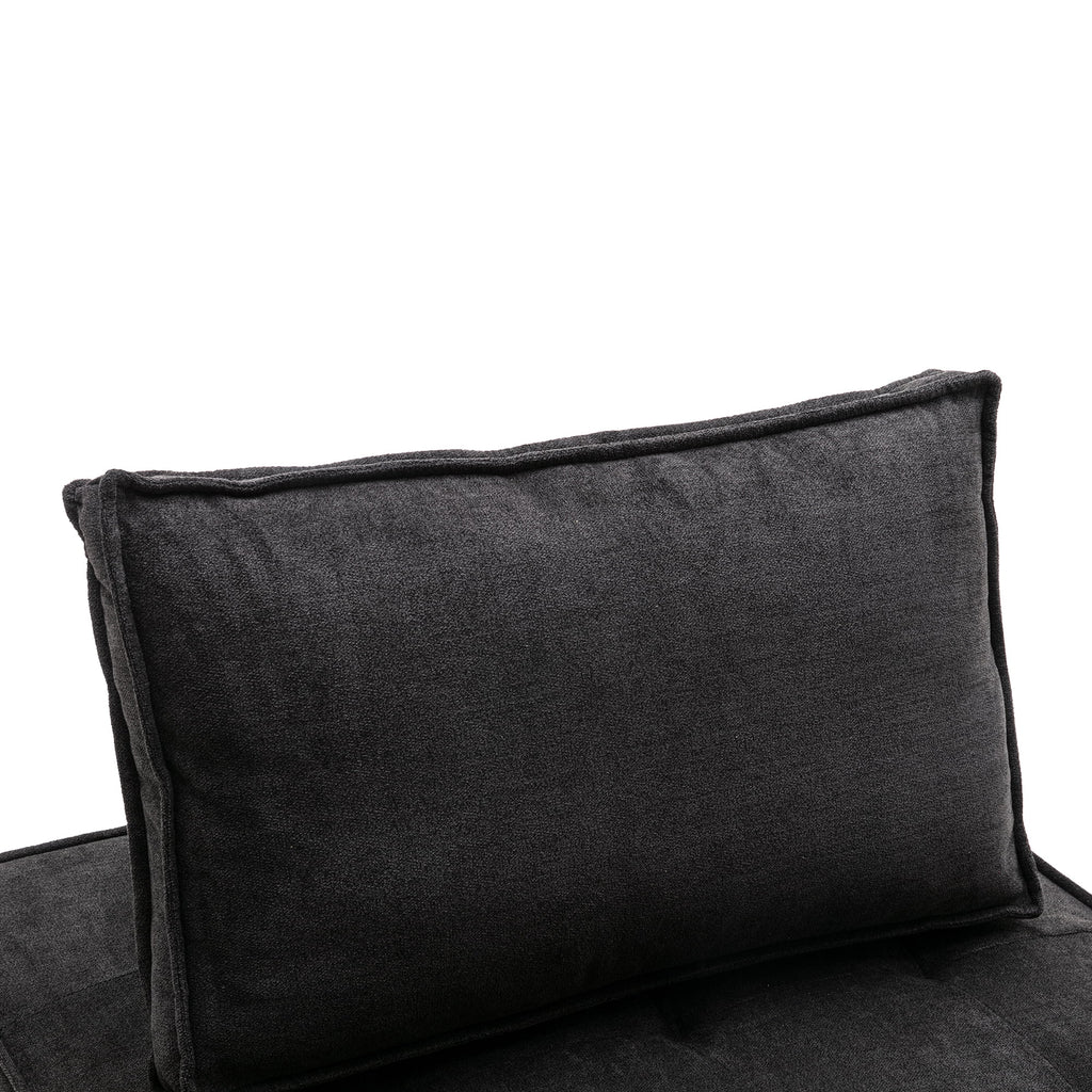 Black Ottoman Barrel Chair U113