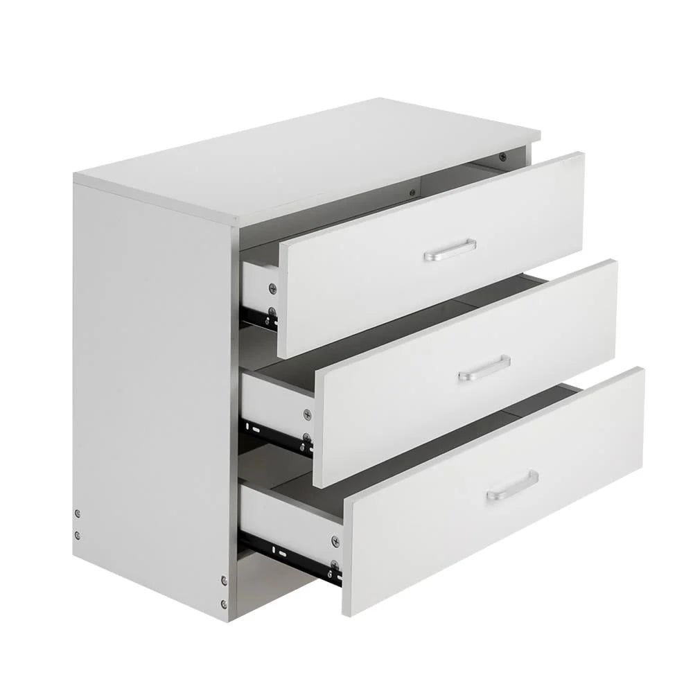 White 3 Drawer Dresser D5684