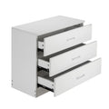 White 3 Drawer Dresser D5684