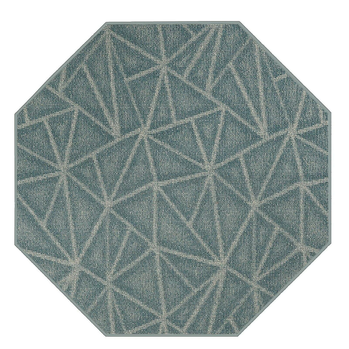Blue 8' Octagon Area Rug P819477
