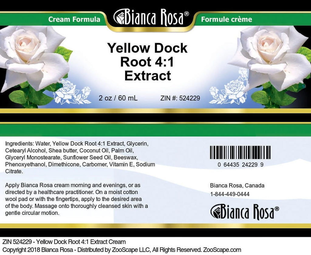 Yellow Dock Root Extract Hand and Body Cream, 2 oz Q9871