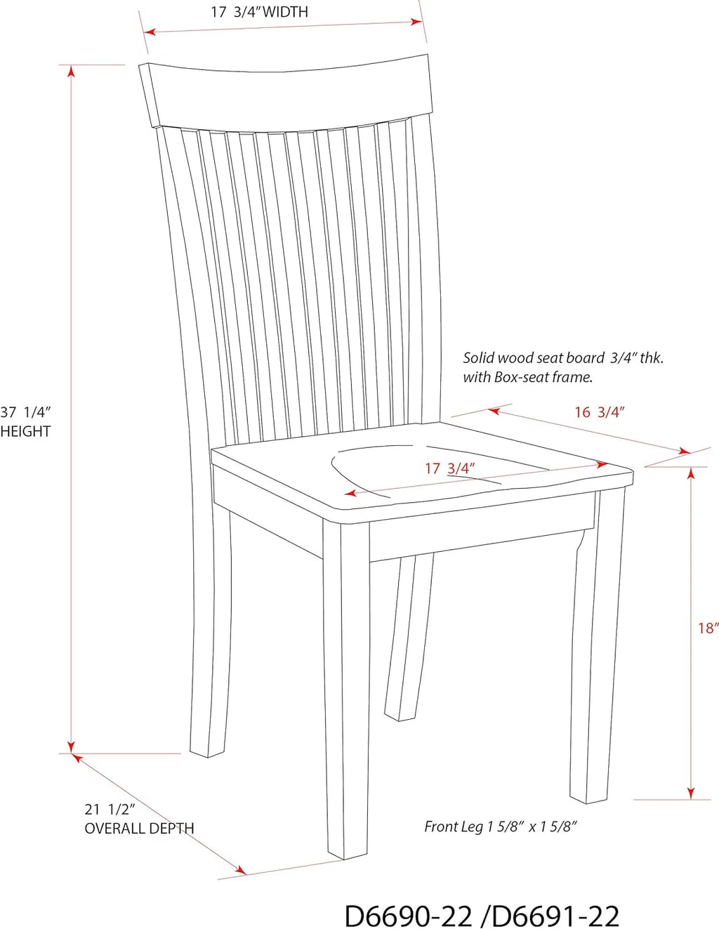 Solid Wood Dining Chairs Set Of 2 Natural Oak E659
