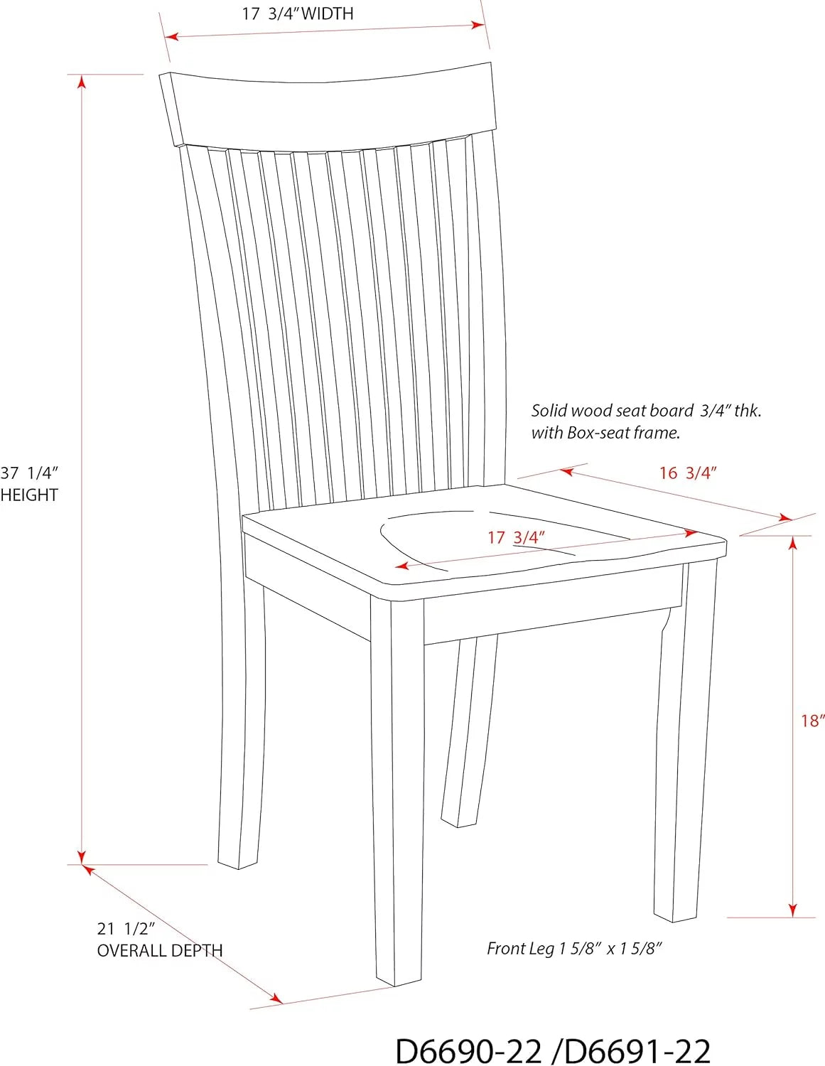 Solid Wood Dining Chairs Set Of 2 Natural Oak E659