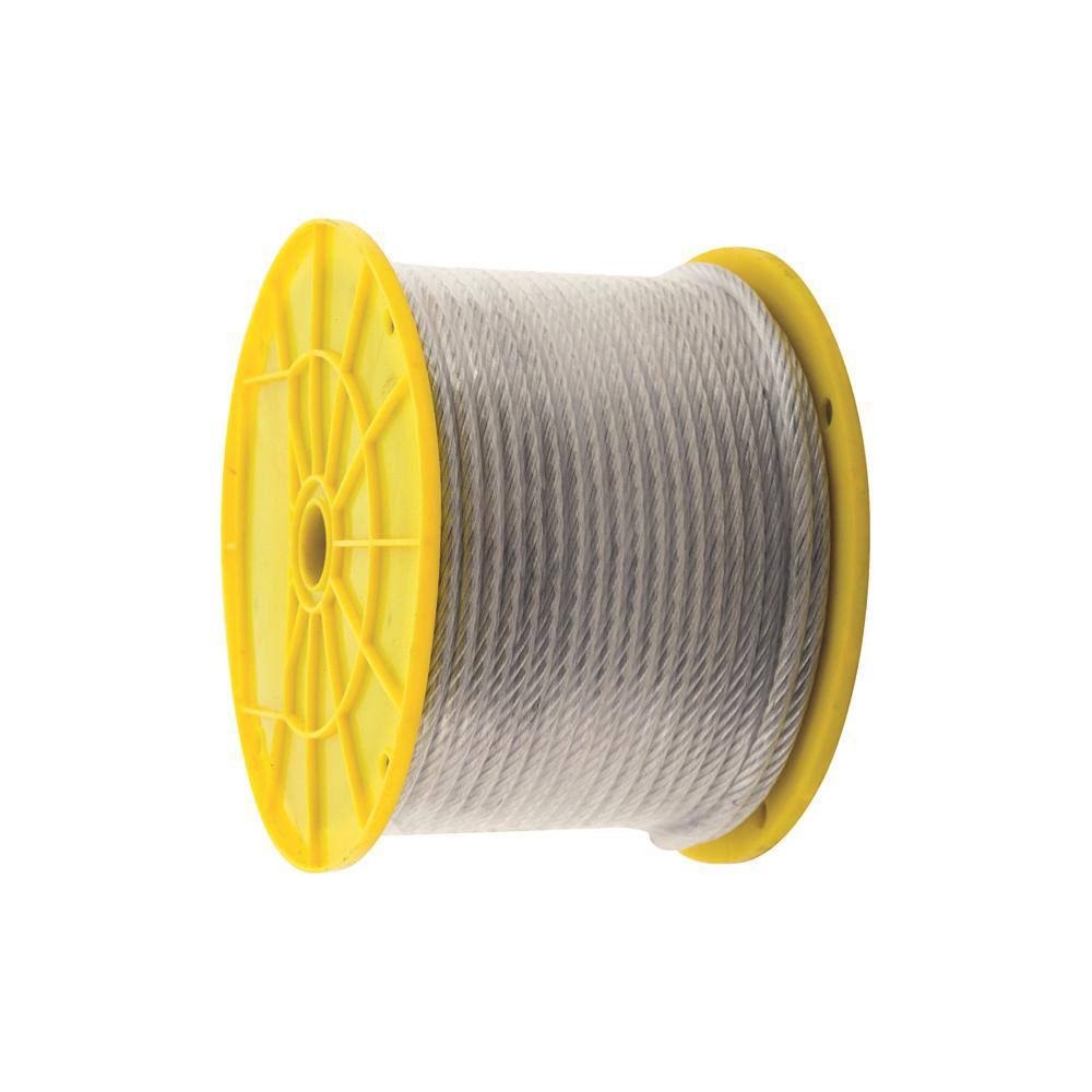 PVC Coated 1/8 inch x 3/16 inch x 250 ft Aircraft Cable E855