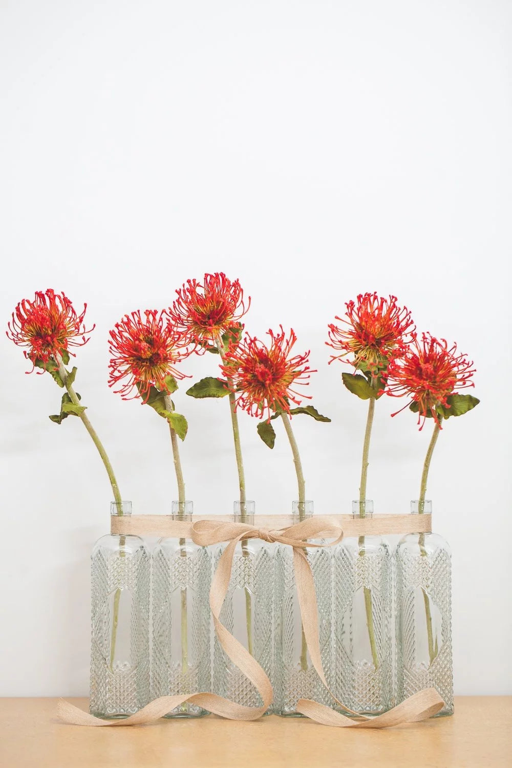 Textured Glass Bottle Set of 24 V425