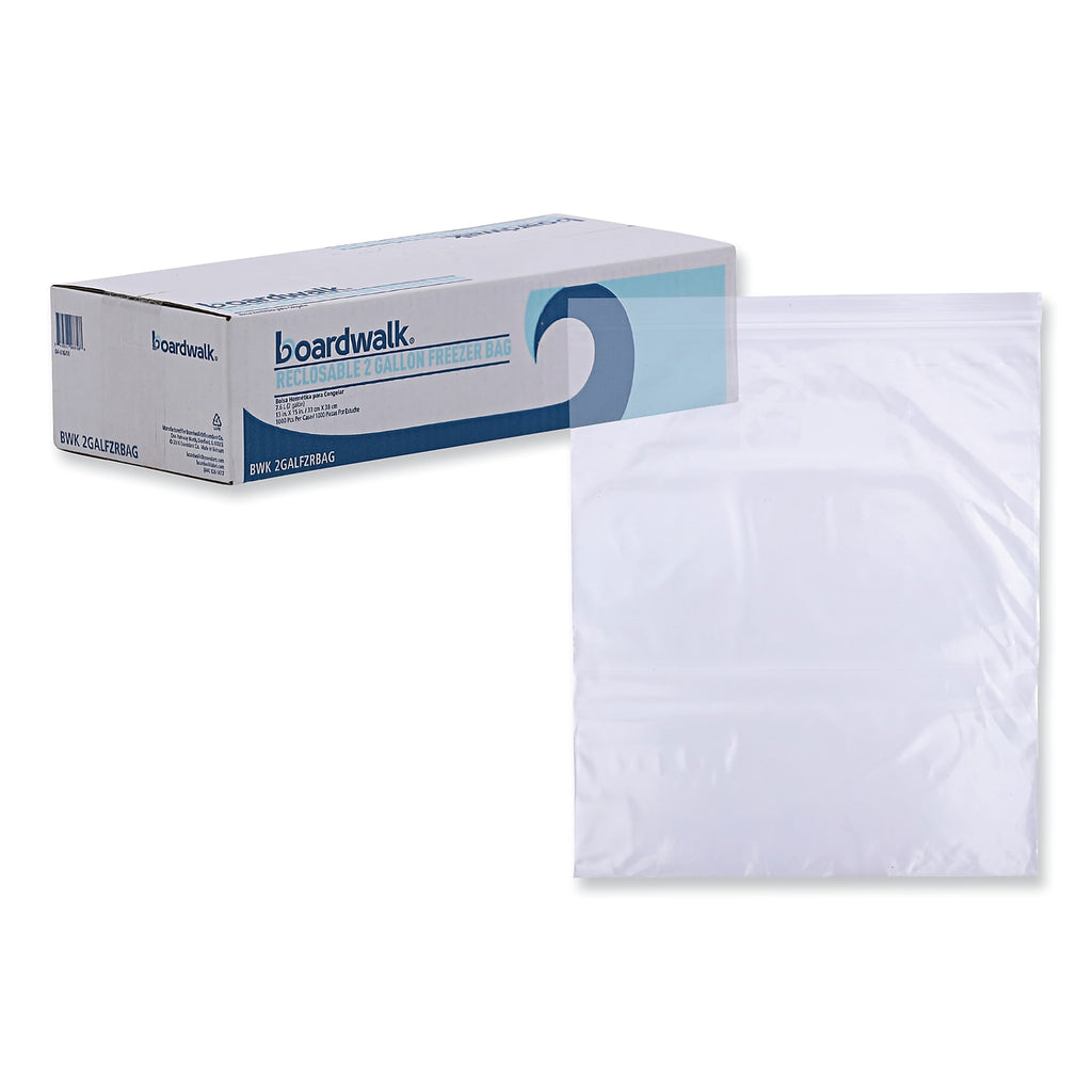 Reclosable Food Storage Bags, 2 gal, Clear, 100/Box Q700