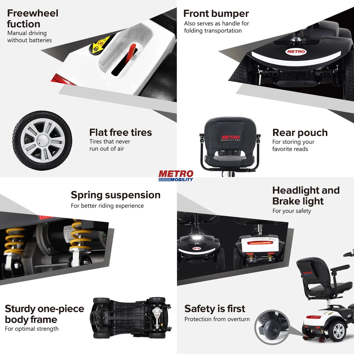 300W Motor Compact Mobility Scooter with Headlights S563521