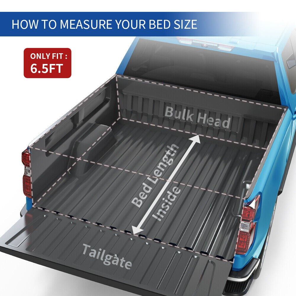 6.6ft Soft Roll up Truck Bed Tonneau Cover Y32101