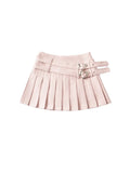 Pleated Heart Buckle Skirt Z863888