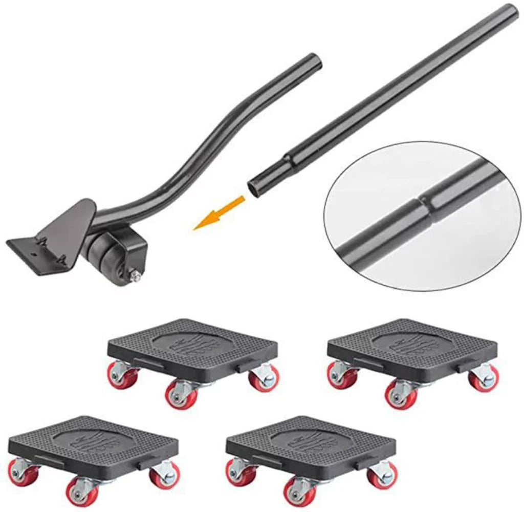 Furniture Lifter with Extension Bar and 4-Wheel Glides, 880lbs Load Capacity K567