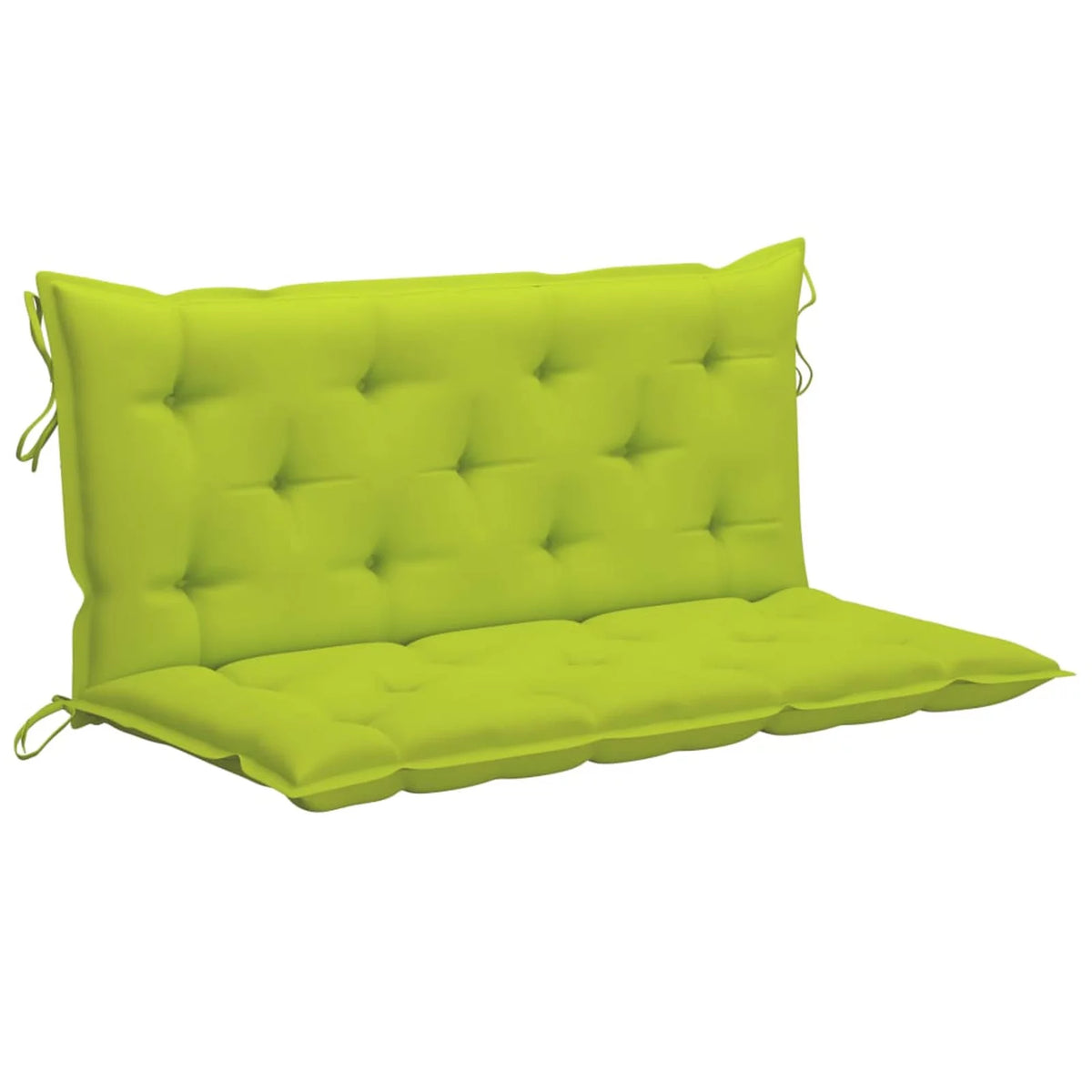 Swing Bench with Bright Green Cushion Solid Teak Wood Y68315