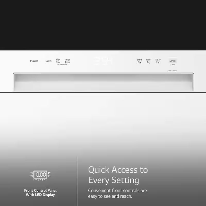 White Front Control Dishwasher with Stainless Steel Tub S938729
