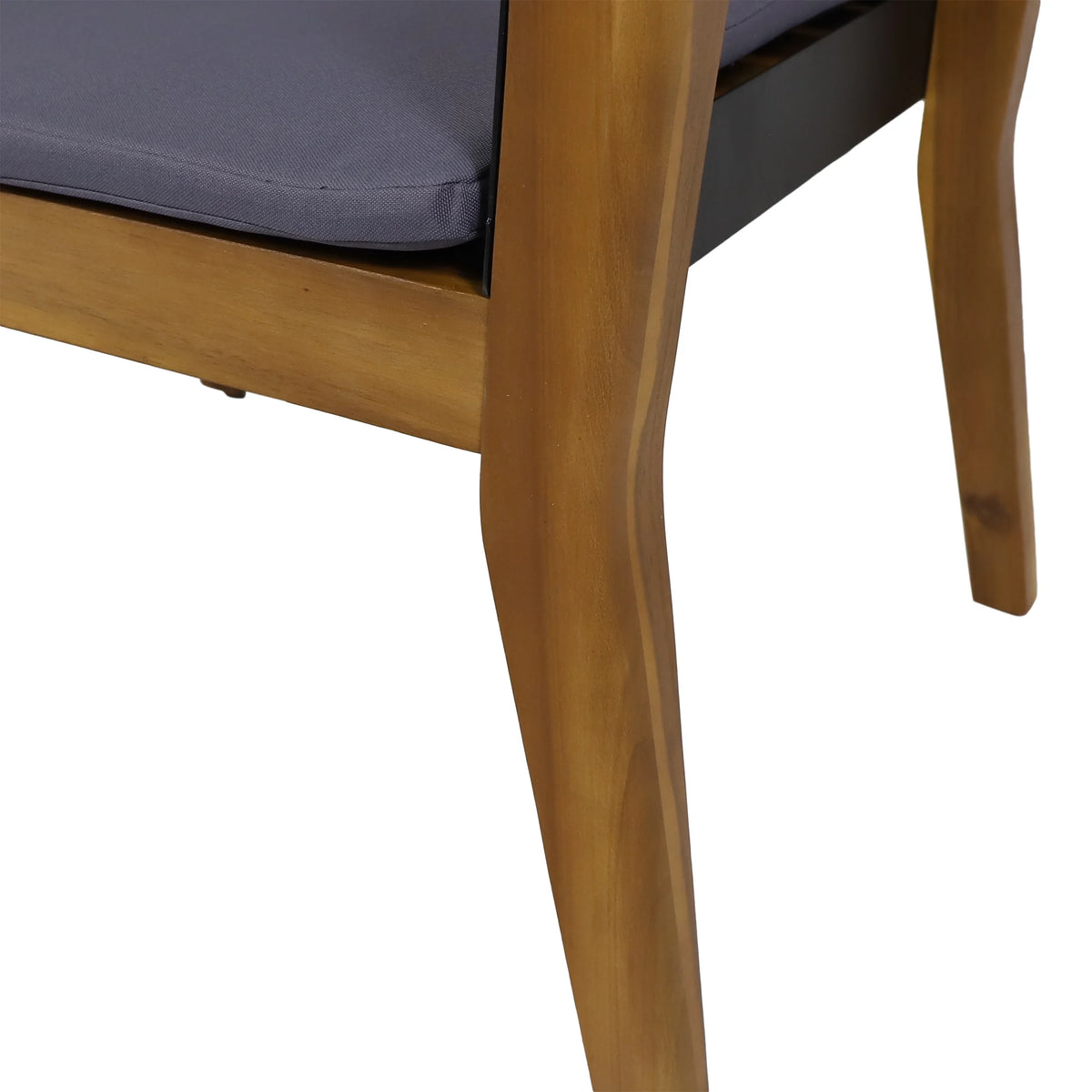 Acacia Wood Club Chairs with Cushion, Set of 4 V593