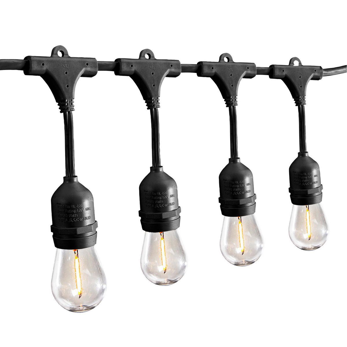 Black LED Outdoor String Lights O287368