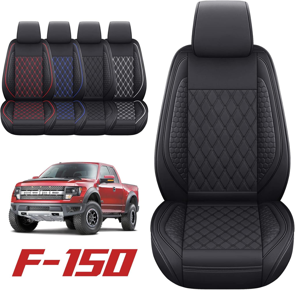 Black Waterproof Full Set Car Seat Covers for Ford F150 K3395