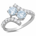 14k White Gold Sky Blue Topaz Ring Size 7.25 G27812