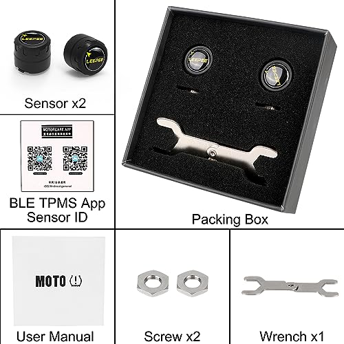 Motorcycle Tire Pressure Monitoring System with 2 External Sensors H22812