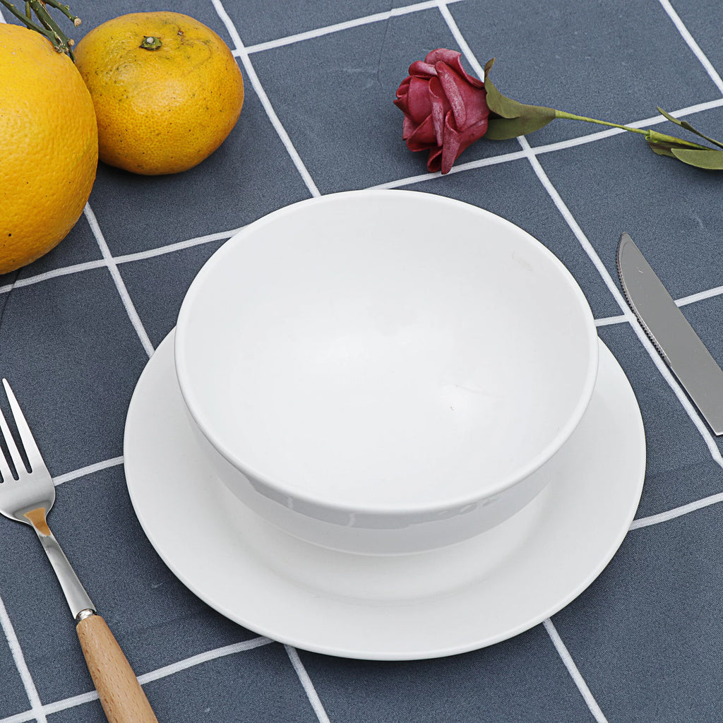 18 Pc White Porcelain Dinnerware Set Z98450