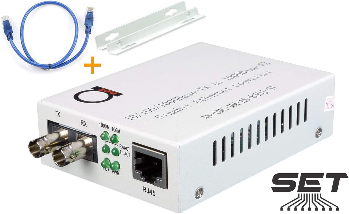 ST Gigabit Fiber Media Converter to UTP Cat5e RJ-45 V85602