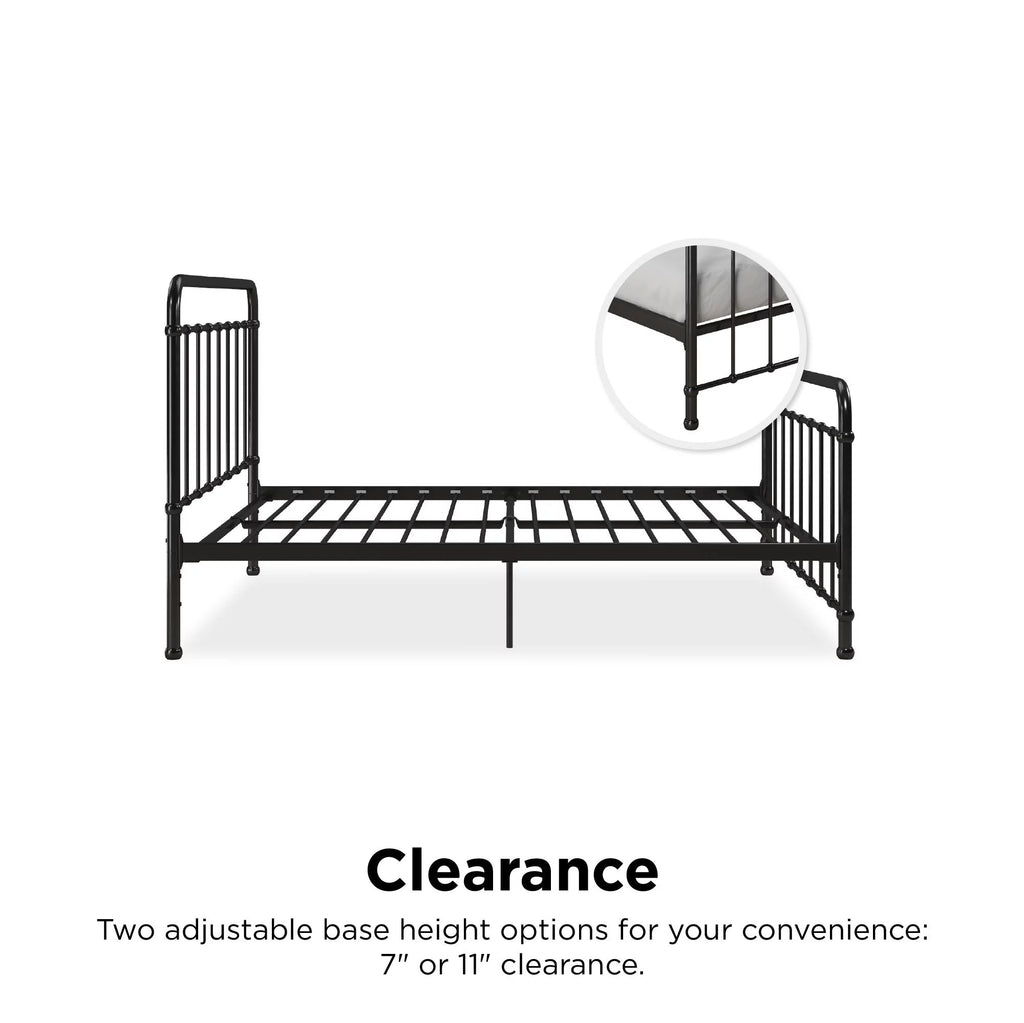 Black Full Metal Bed B734
