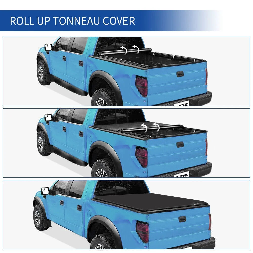 6.6ft Soft Roll up Truck Bed Tonneau Cover Y32101