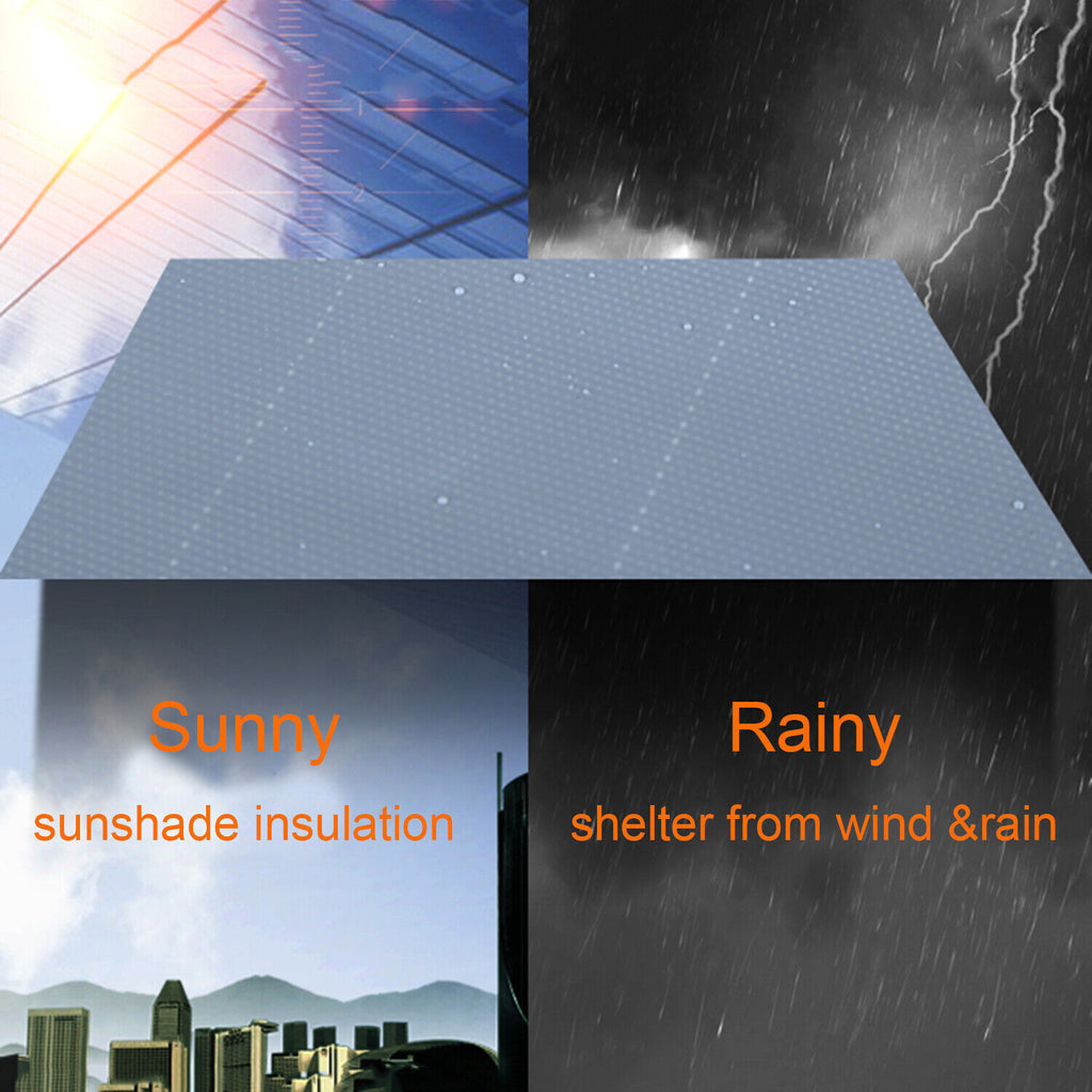 3*5 Meter Grey Waterproof PVC Tarpaulin Canopy Cover Z579