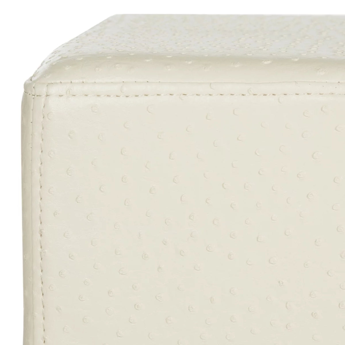 Faux Ostrich Tray Ottoman Q9711
