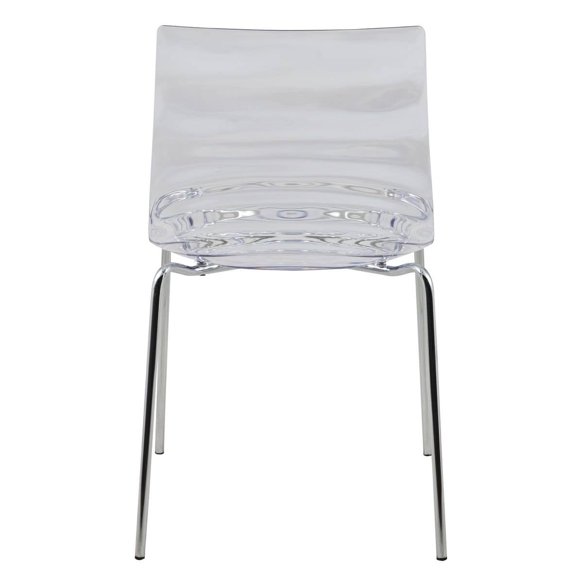Clear Plastic Dining Chair E6045