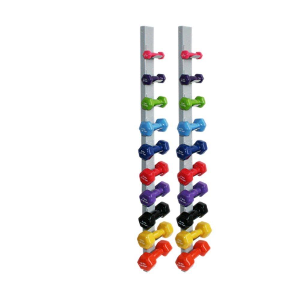 20-Piece Vinyl Coated Dumbbell Set with 2 Wall Racks B261