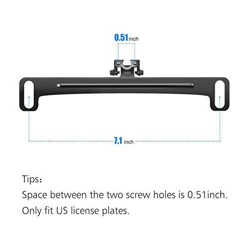 Car Rear View Camera License Plate Bracket Stainless Steel Mount J758789