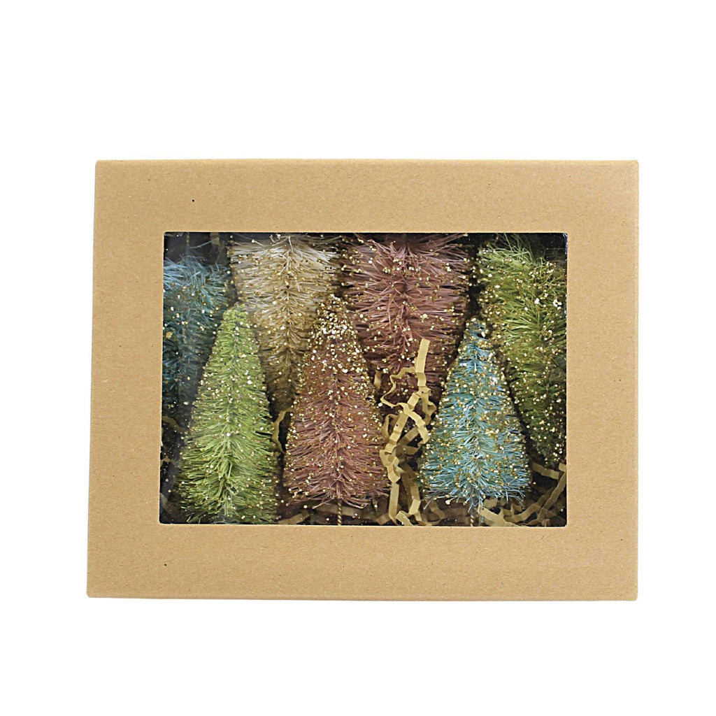 Mini Bottle Brush Trees Set Of 7 G2589