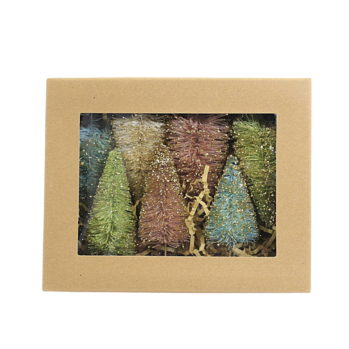 Mini Bottle Brush Trees Set Of 7 G2589