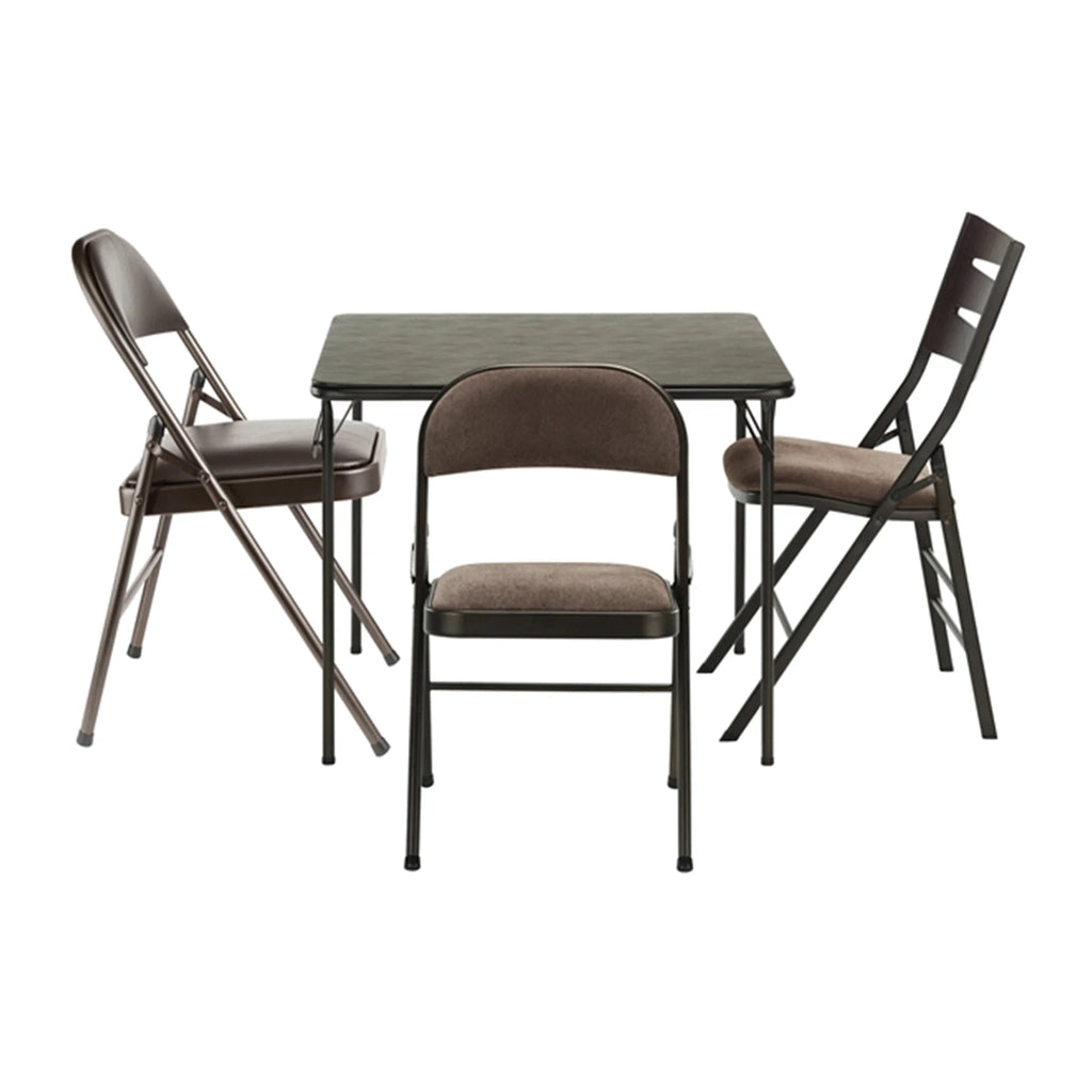 Black Square Metal Folding Dining Card Table D799613