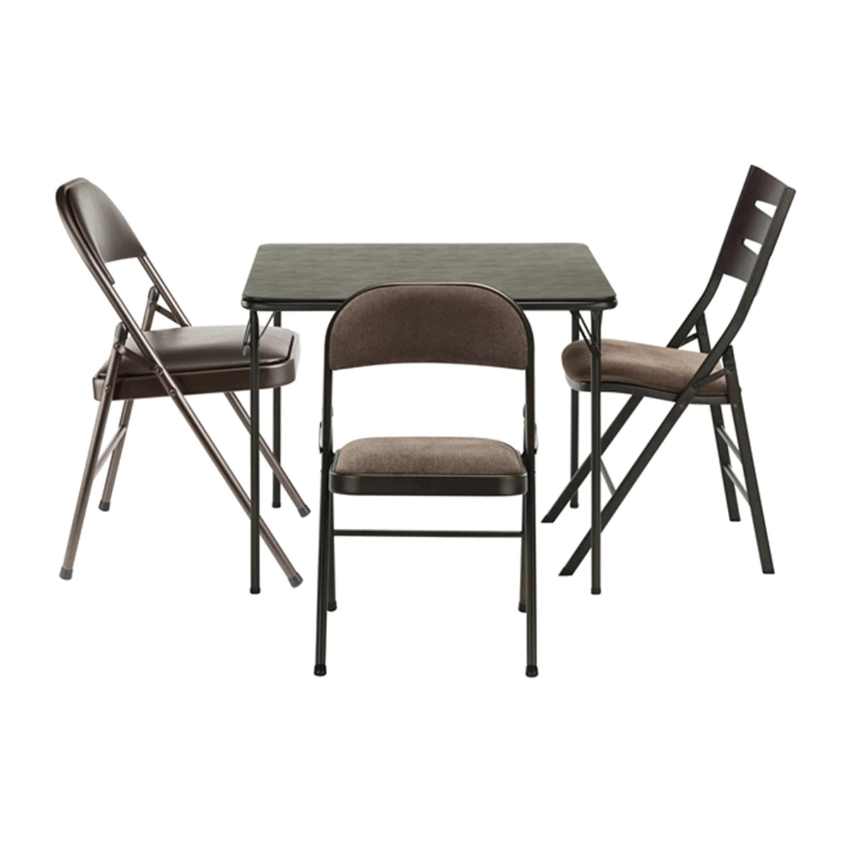 Black Square Metal Folding Dining Card Table D799613