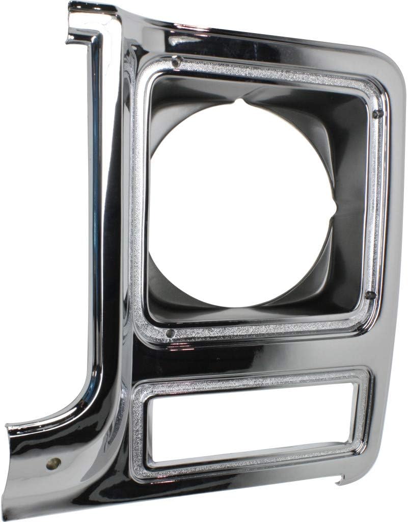 Chrome & Painted Dark Argent Headlight Door for Chevy C10 C20 C30 1979 1980 Passenger Side Pack of 2 R231297