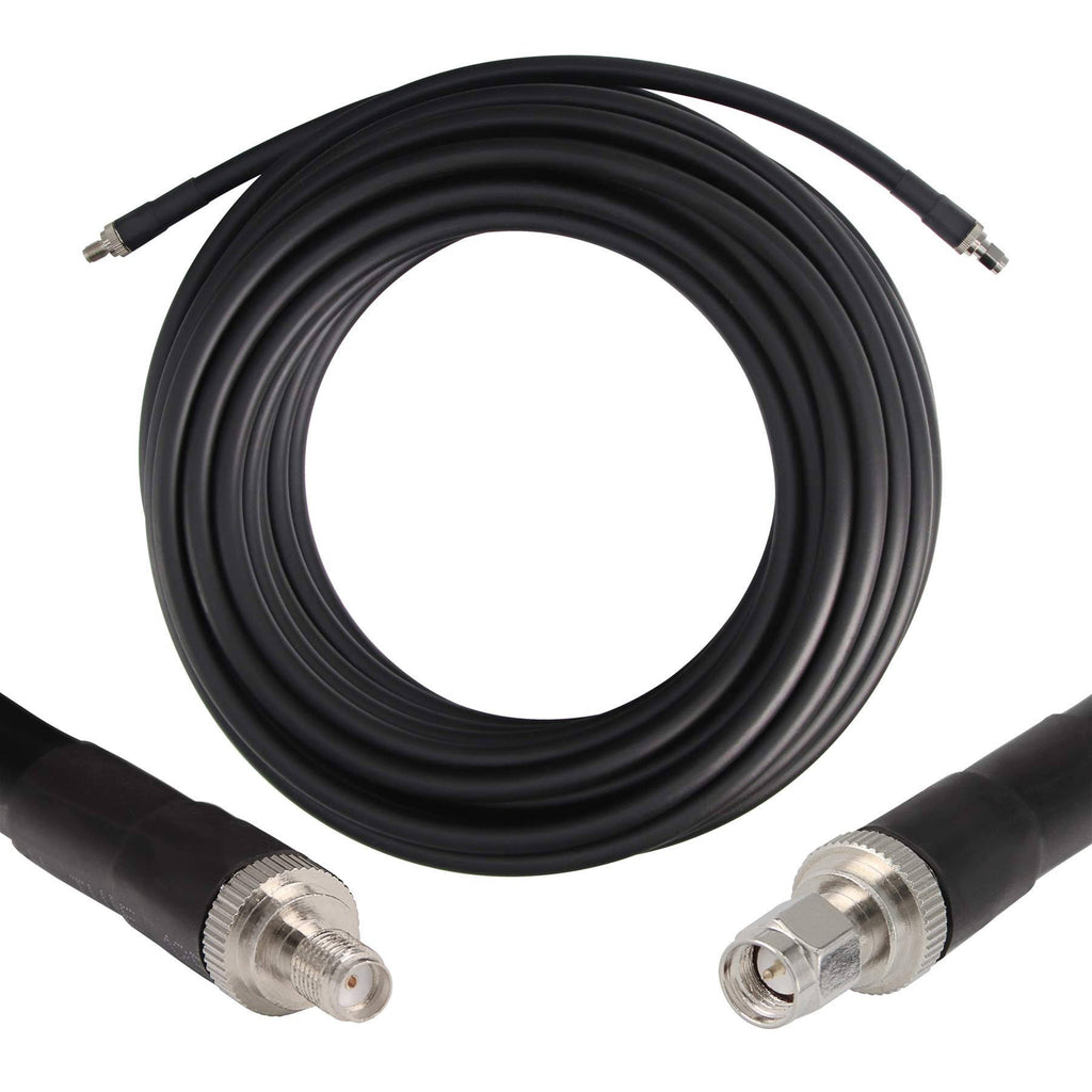 100 ft Low-Loss Coaxial Extension Cable (50 Ohm) SMA Male to SMA Female K135316