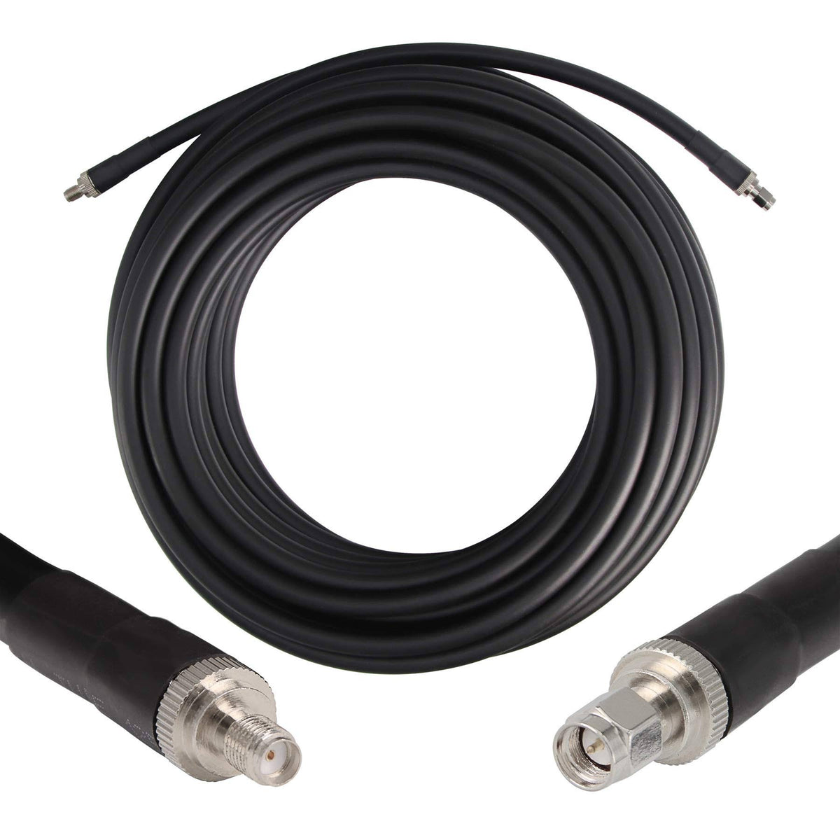 100 ft Low-Loss Coaxial Extension Cable (50 Ohm) SMA Male to SMA Female K135316