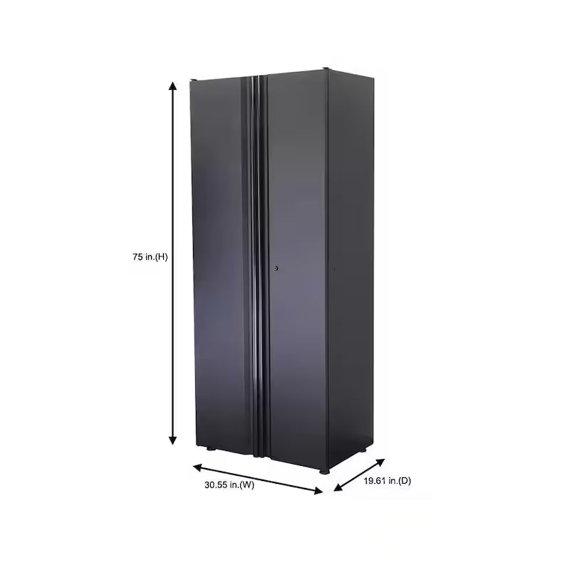 24-Gauge Steel Freestanding Garage Cabinet in Black M681752