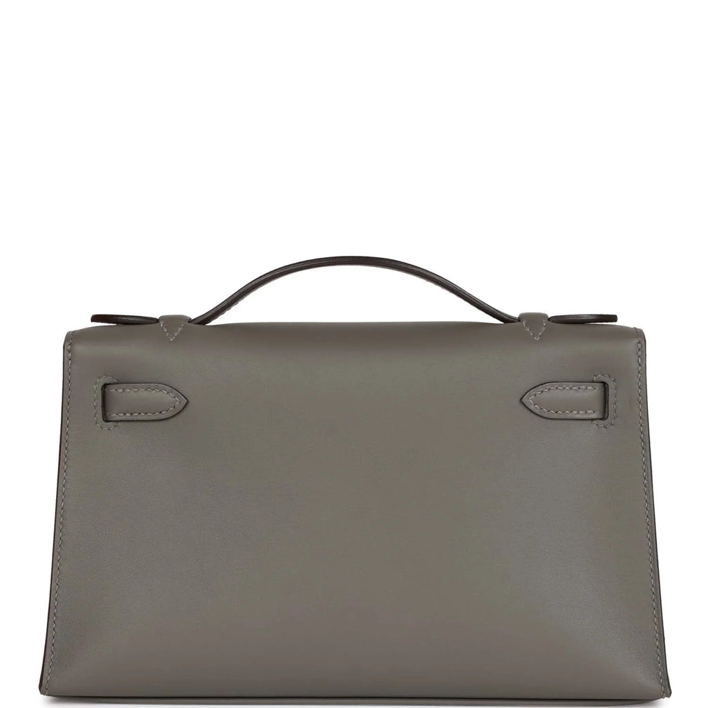 Kelly Pochette Gris Meyer Swift Gold Hardware V56424