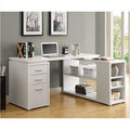 White L Shaped Computer Desk M916