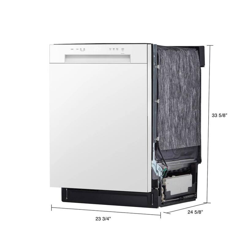 White Front Control Dishwasher with Stainless Steel Tub S938729