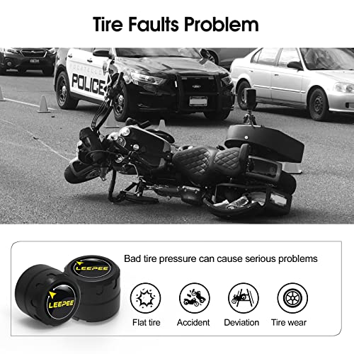 Motorcycle Tire Pressure Monitoring System with 2 External Sensors H22812
