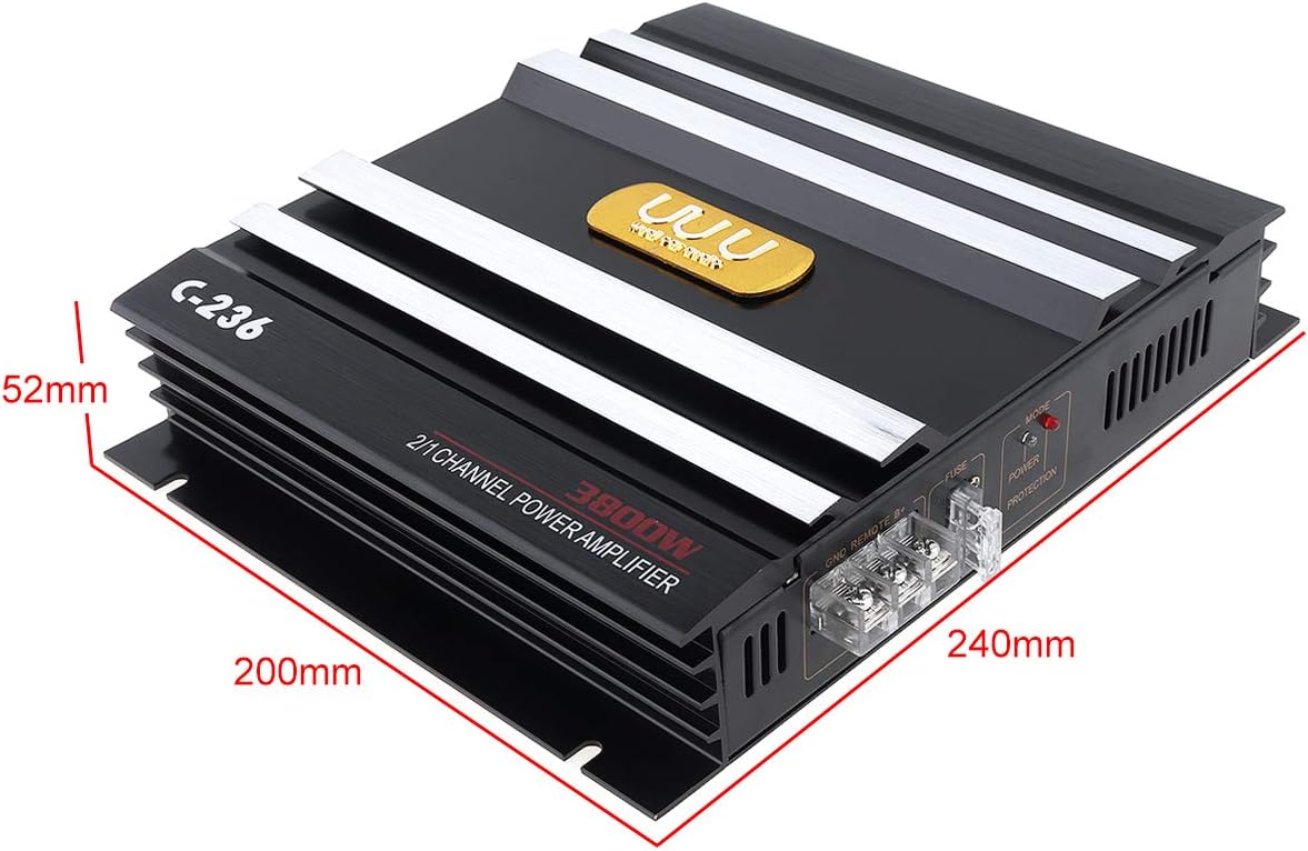 3800W 2 Channel Car Audio Amplifier, Pack of 2 A277819