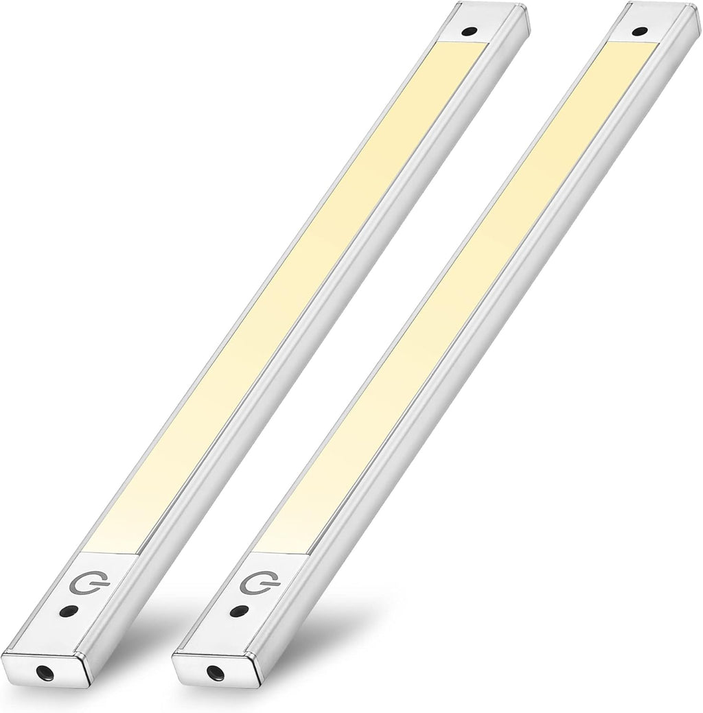 2-Pack 24 inch Under Cabinet LED Light Motion Sensor Plug in Hardwired Warm White E218441