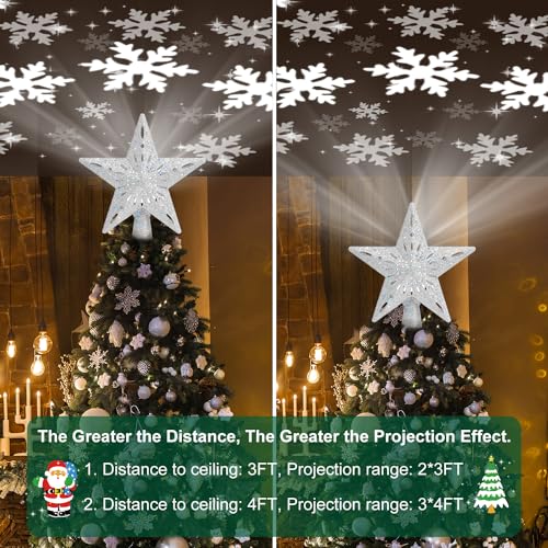 Christmas Tree Topper Lighted with 6 Projection Modes S722