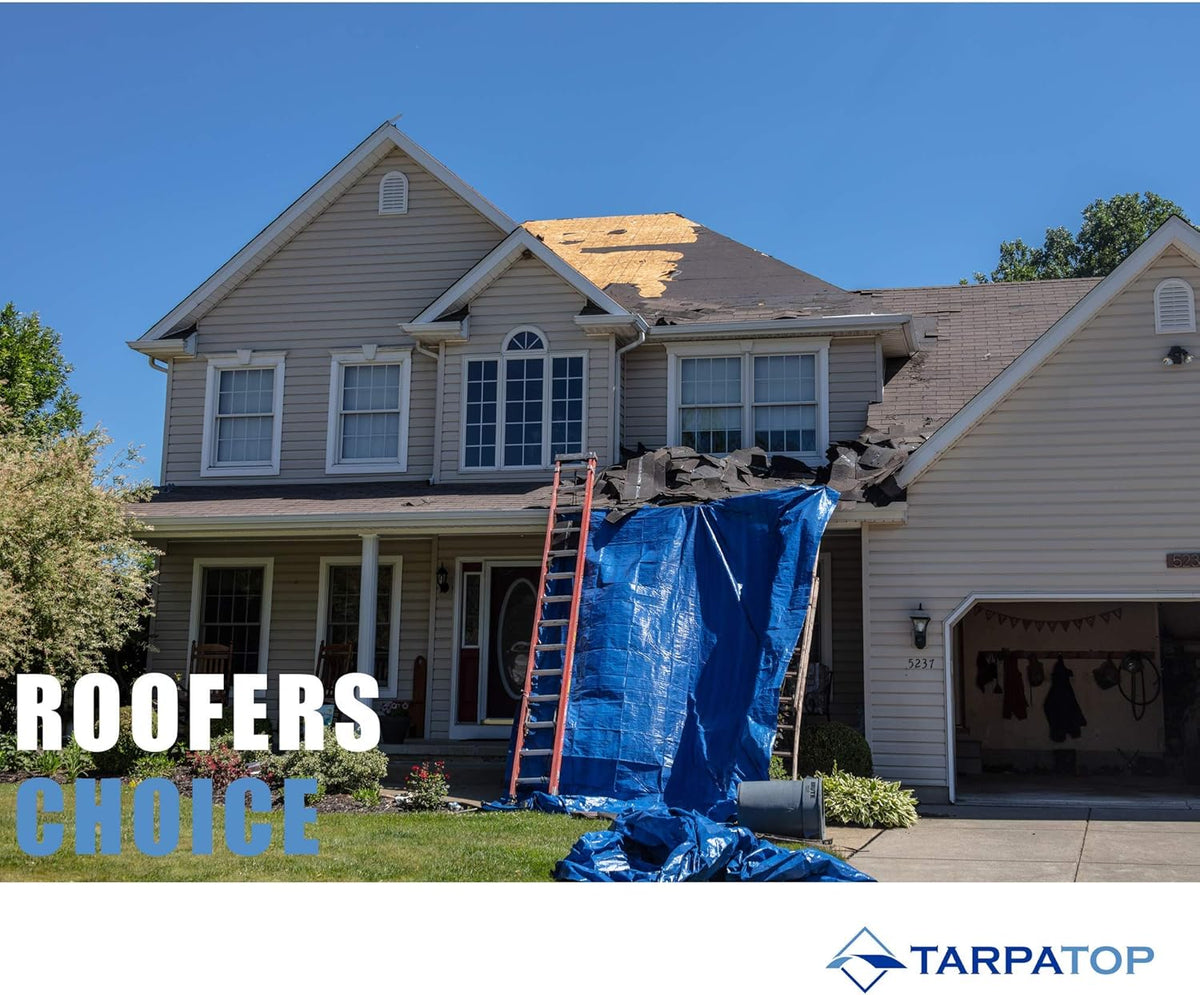 Blue Waterproof Poly Tarp Tarpaulin Pack of 2 H94056