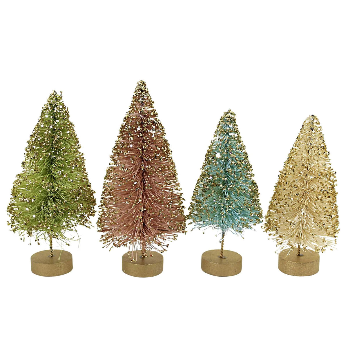 Mini Bottle Brush Trees Set Of 7 G2589