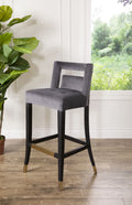 Grey Velvet Bar Stool V158890