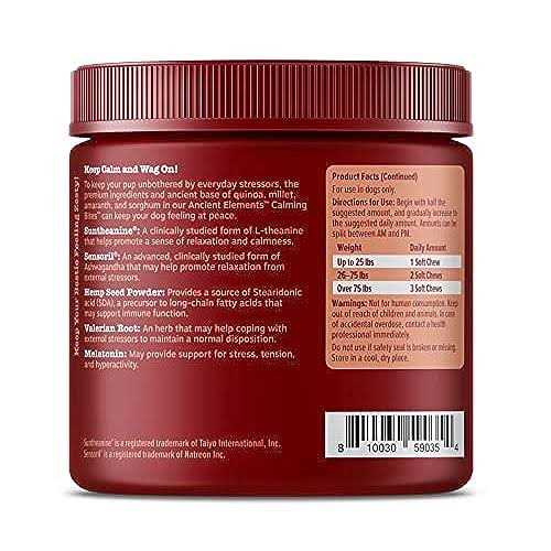 Hemp Calming Bites Bison Flavored Soft Chews Supplement for Dogs J24647